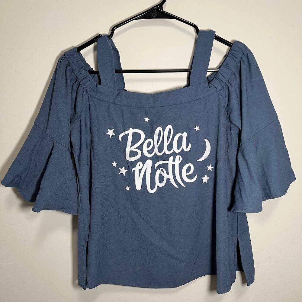 Blue Blouse - Bella Notte (Lady and the Tramp reference) - Women's Small